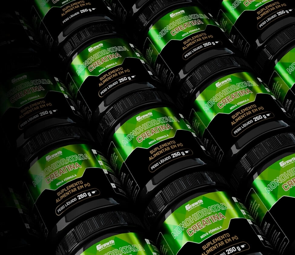 GROWTH SUPPLEMENTS - Imagem ilustrativa Creatina monohidratada Growth Supplements