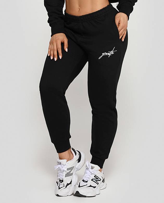 Calça Moletom Growth Manuscrito Preto
