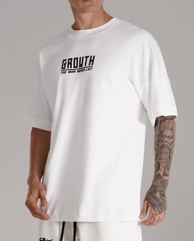 Camiseta Branca Growth Oversized One More Rep Off White