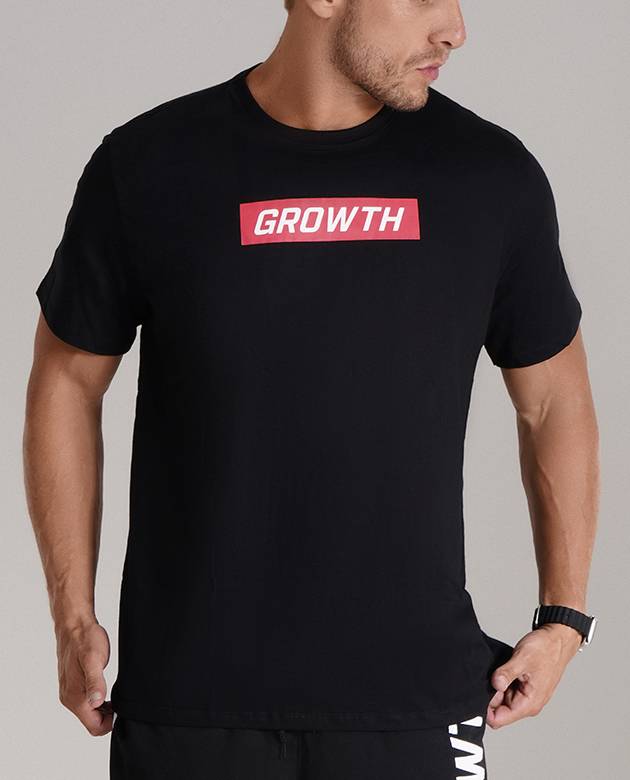 Camiseta Preta Growth Red