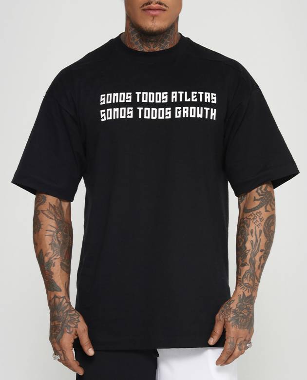 Camiseta Oversized Todos Growth Preto