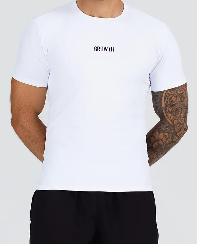 Camiseta Térmica Growth Essencial Manga Curta Branco