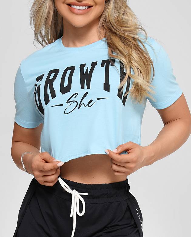 Cropped Growth She Azul Claro