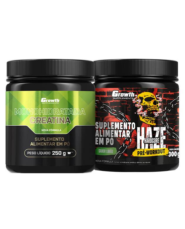 Kit Creatina Monohidratada 250g  e Pré-Treino Haze 300g