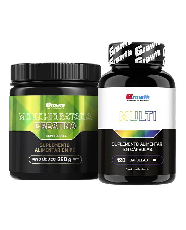 Kit Creatina Monohidratada 250g, Multivitamínico 120 caps					