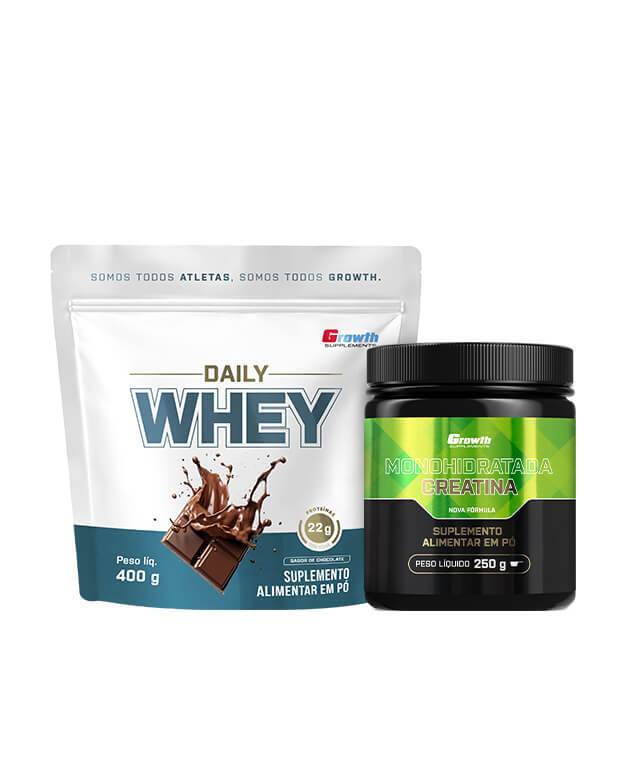 Kit Daily Whey 400g e Creatina Monohidratada 250g