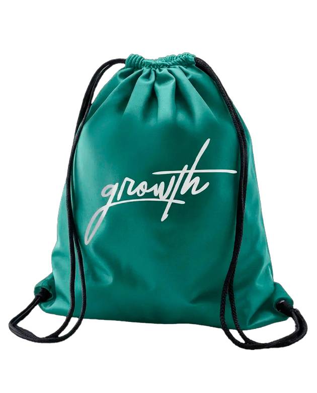 Sacola Tipo Mochila Manuscrito Verde Jade
