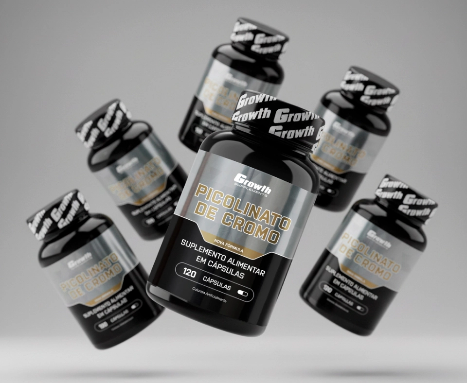 GROWTH SUPPLEMENTS - SEIS EMBALAGENS DOPICOLINATO DE CROMO 120CAPS