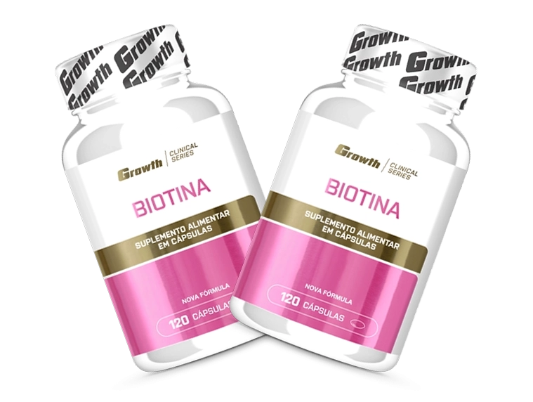 GROWTH SUPPLEMENTS - Embalagens de Biotina 120 caps