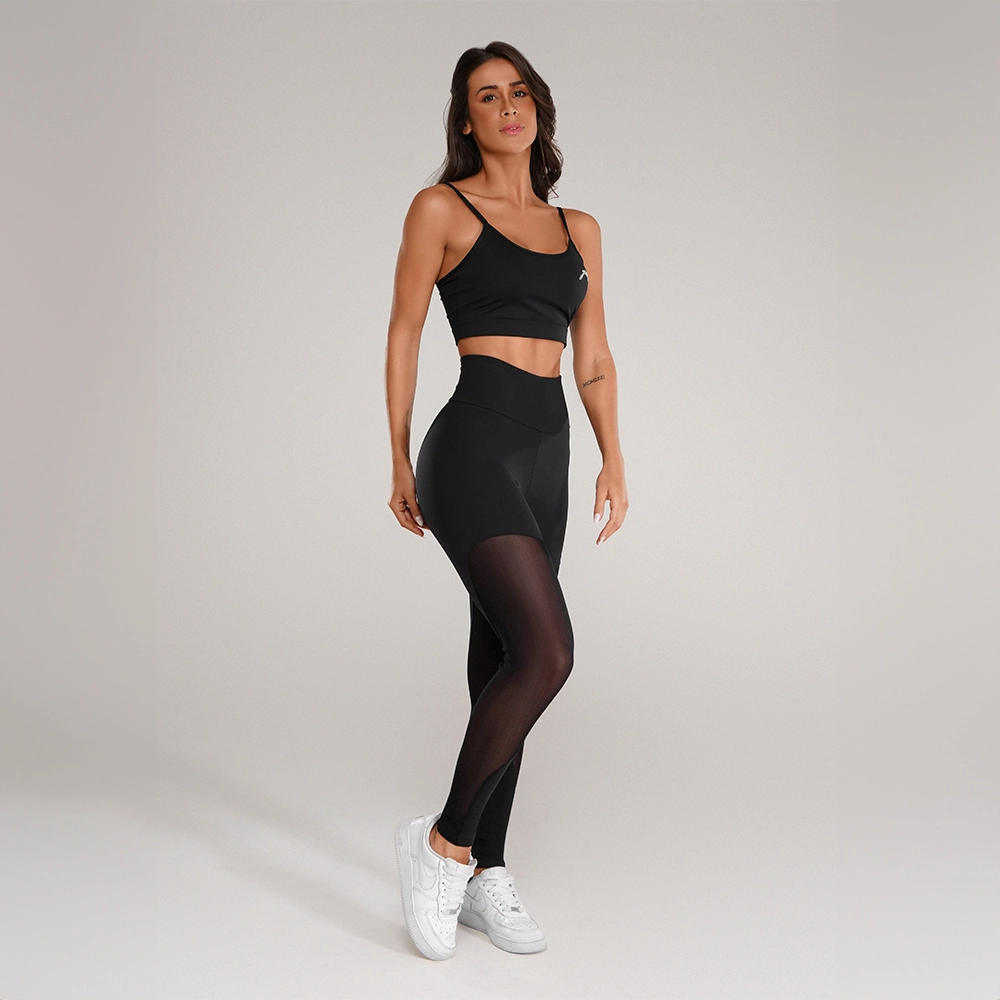 Legging Preta Tela Manuscrito