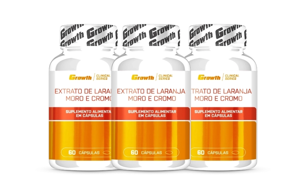 GROWTH SUPPLEMENTS - embalagens de extrato de laranja moro e cromo