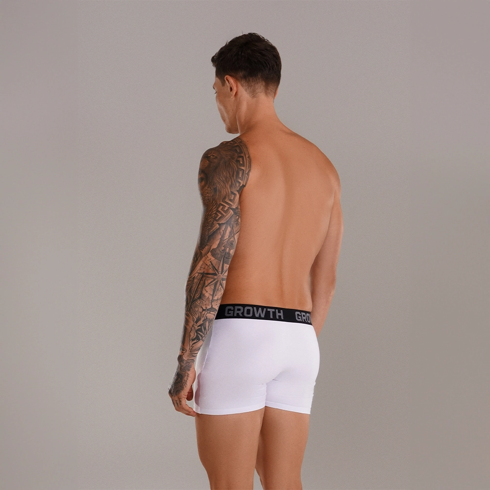 Cueca Boxer Branca Growth Premium