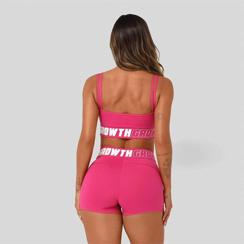 Short Pink Ad Recorte Logo Growth
