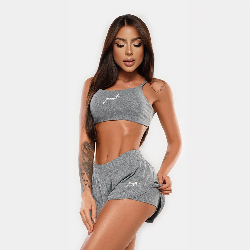 Shorts Growth Manuscrito Cinza