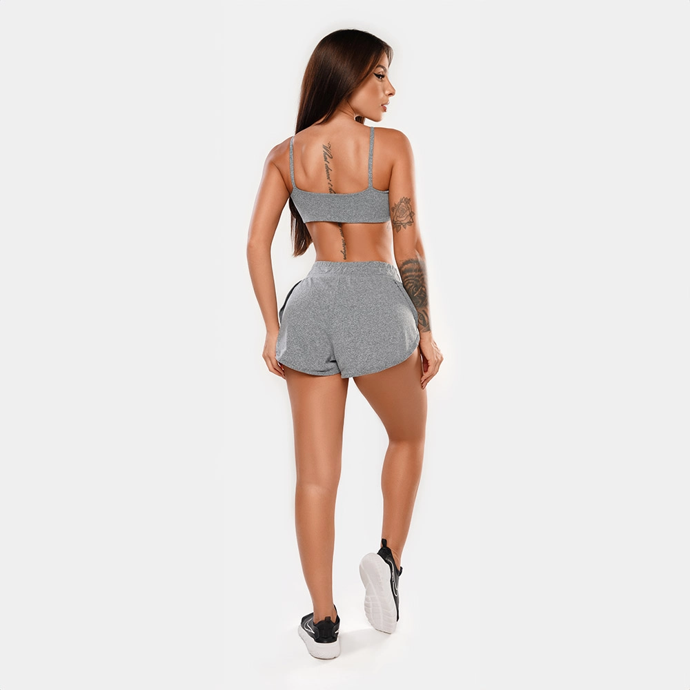 Shorts Growth Manuscrito Cinza