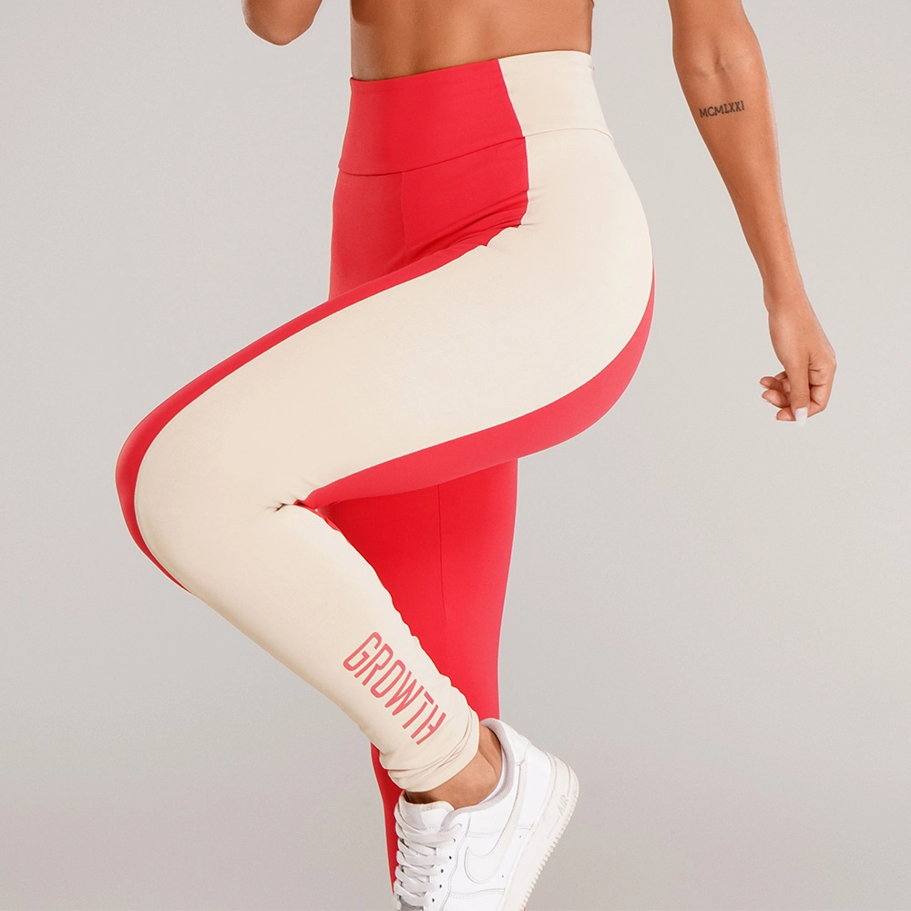 Legging Bicolor Growth Vermelho