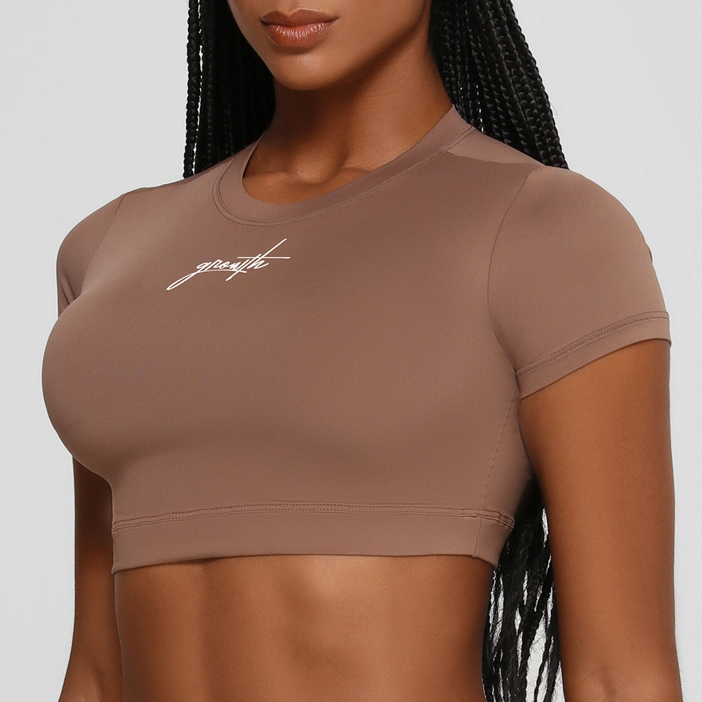 Cropped Sense Manuscrito Marrom