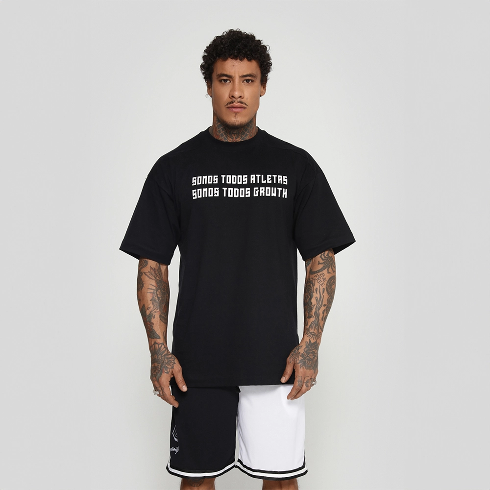 Camiseta Oversized Todos Growth Preto
