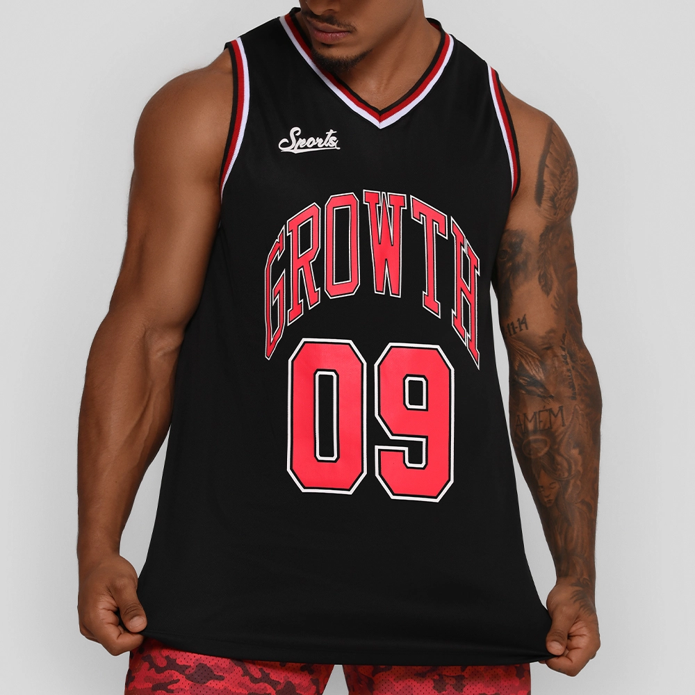 Regata Basket Growth Preta/Vermelha