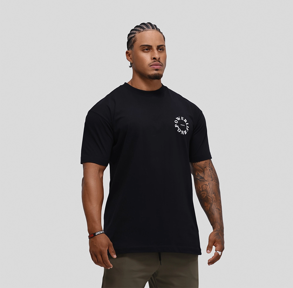 Camiseta Growth Oversized Power Preto