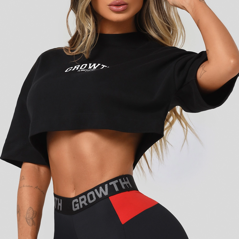 Cropped Growth Oversized Achievement Preto