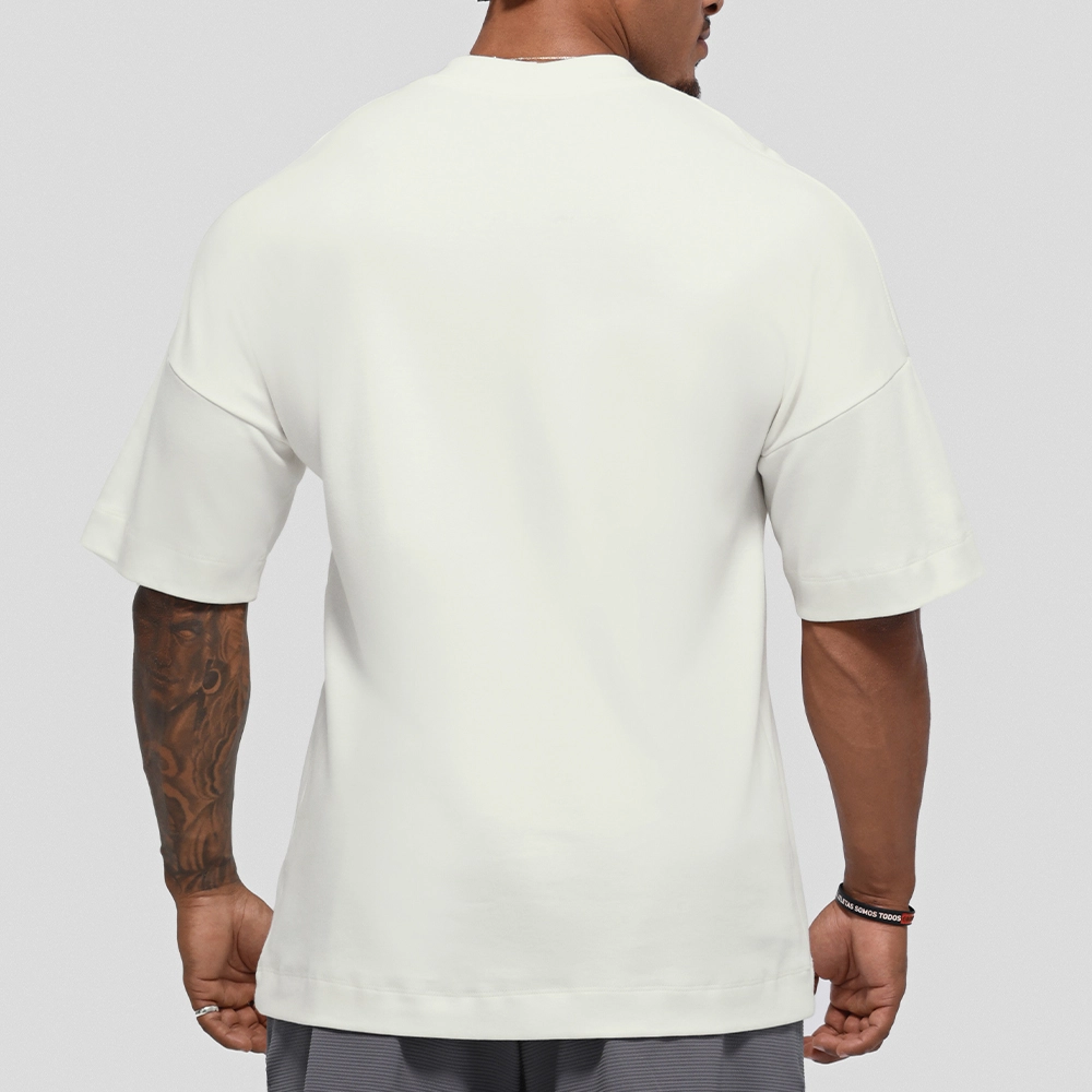 Camiseta Oversized Growth College Off White/Laranja
