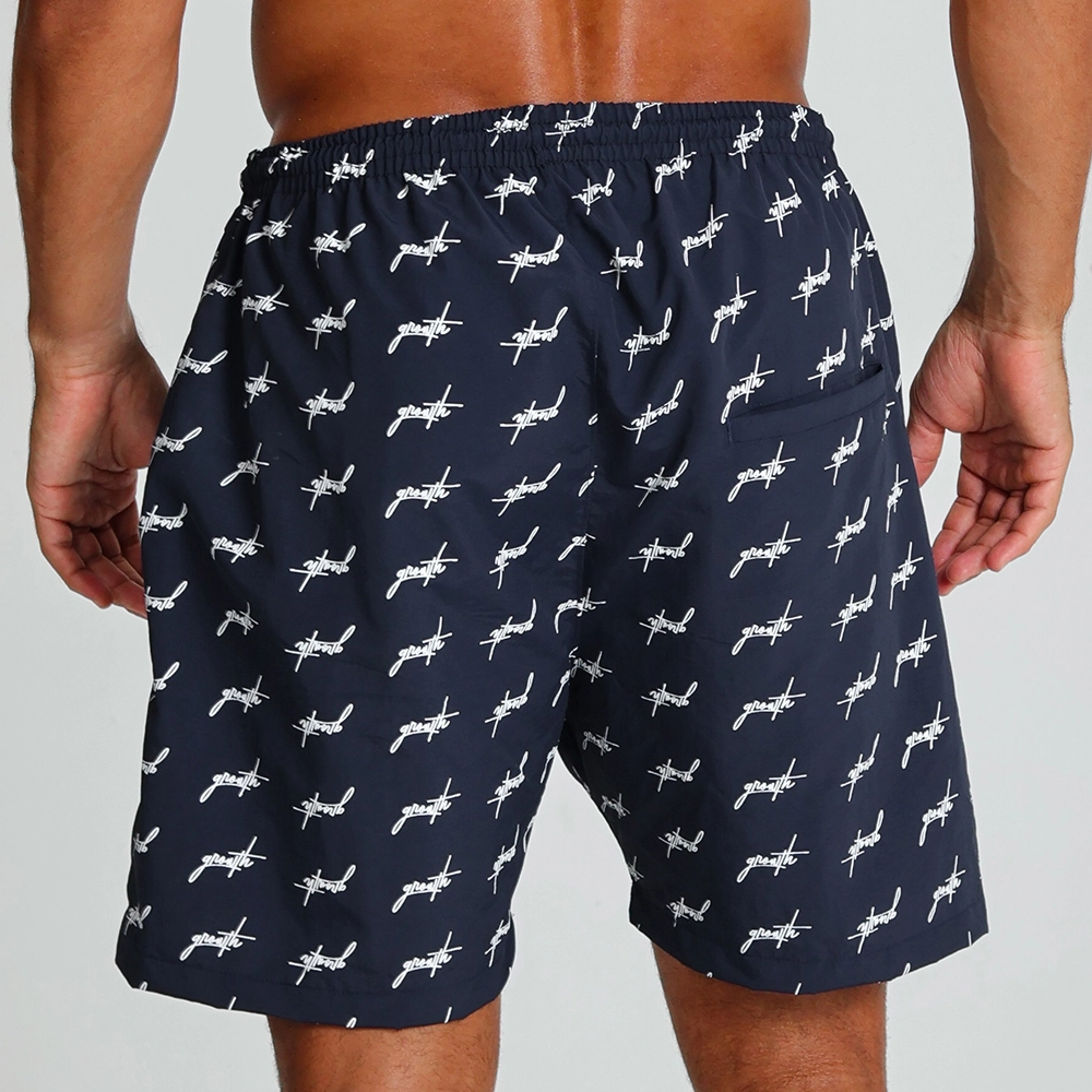 Short banho Growth Estampado Marinho com Off White