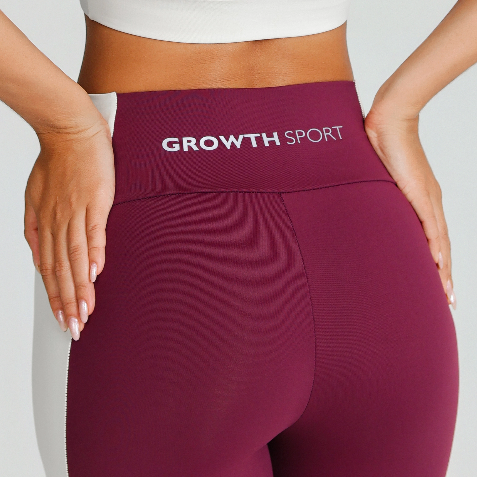 Legging Growth Lateral Contrastante Vinho