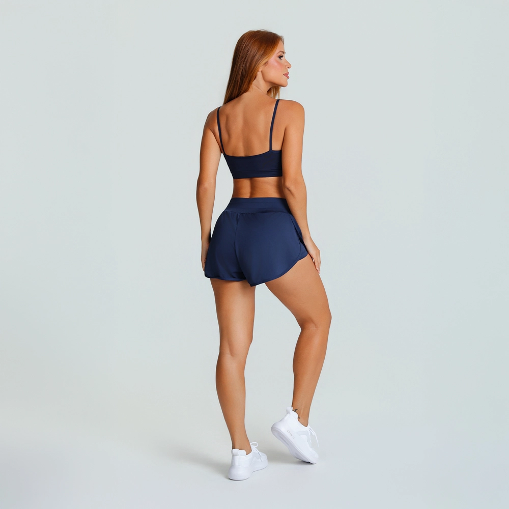 Shorts Duplo Growth Manuscrito Azul Marinho