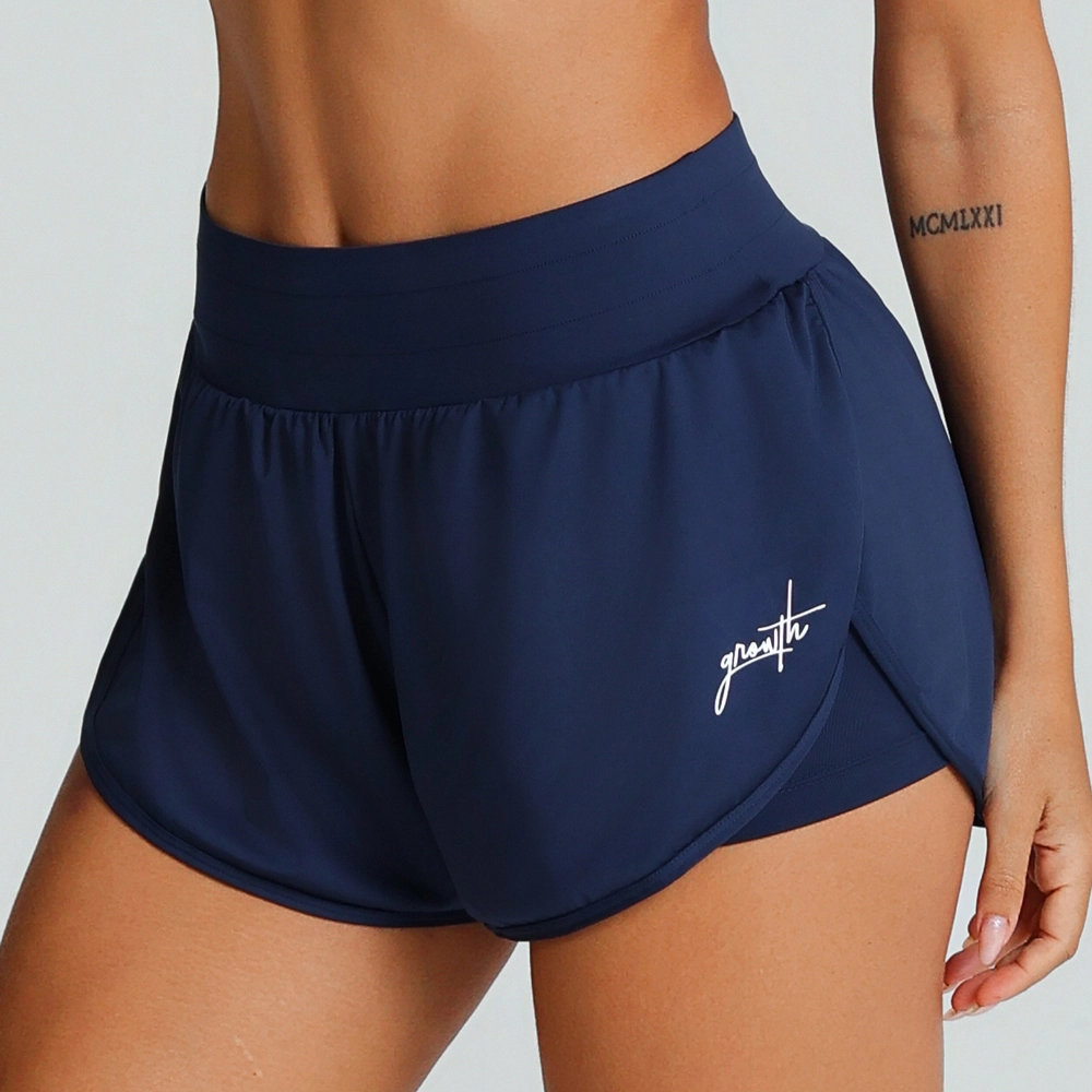 Shorts Duplo Growth Manuscrito Azul Marinho