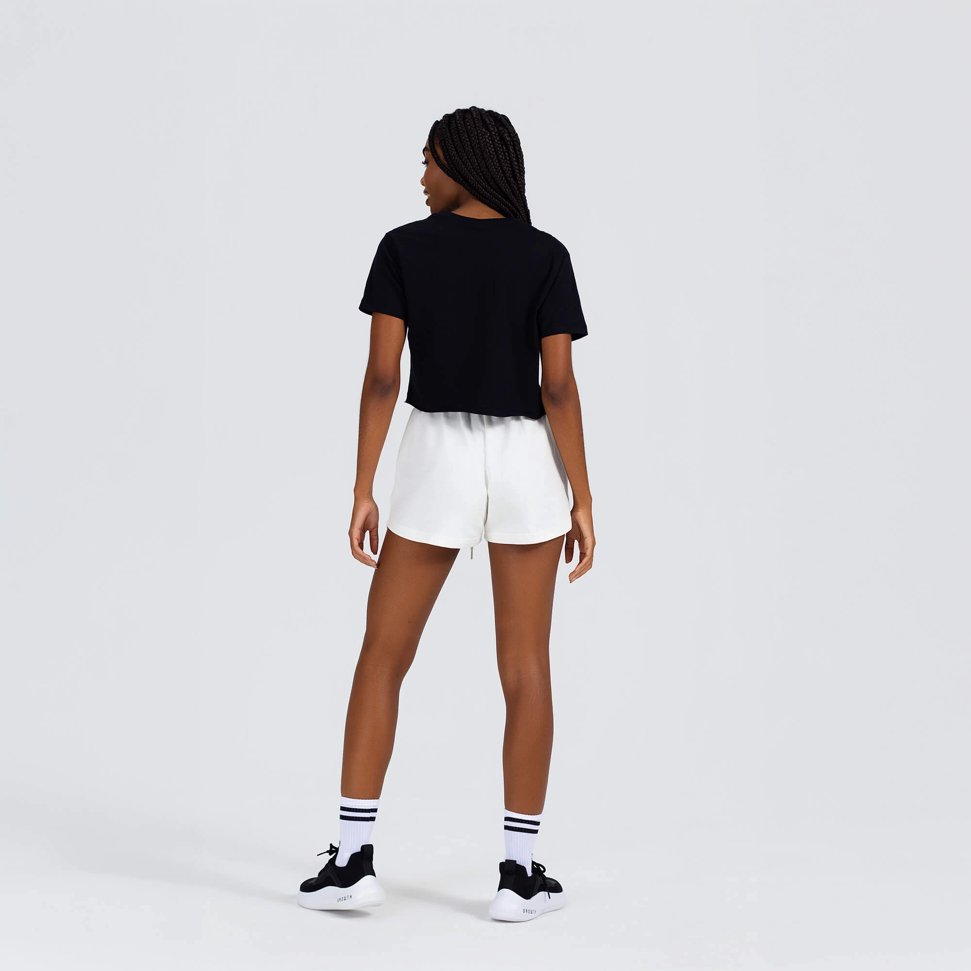 Camiseta Cropped Growth silk local preto